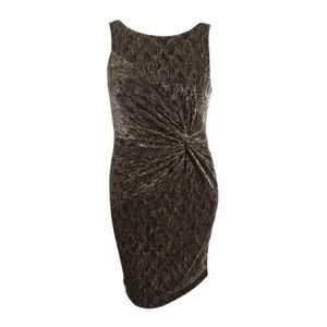 SALE 23%OFF | NWOT Calvin Klein Women's Textured Metallic Twist-Front Dress